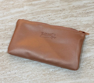 Small rose gold makeup pouch